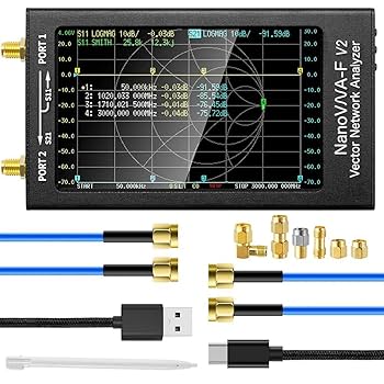 NanoVNA-H ベクトルネットワークアナライザー NanoVNA-H4 h 4インチベクトルネットワークアナライザー,1950mAh